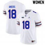 Women's Florida Gators #18 Jack Anders NCAA Nike White Authentic Stitched College Football Jersey MET2562FD